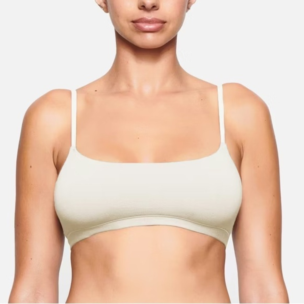 Skims Cotton Jersey Scoop Bralette